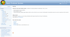 Desktop Screenshot of openproblemgarden.org