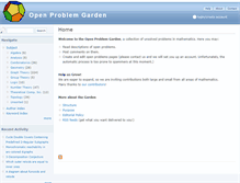 Tablet Screenshot of openproblemgarden.org